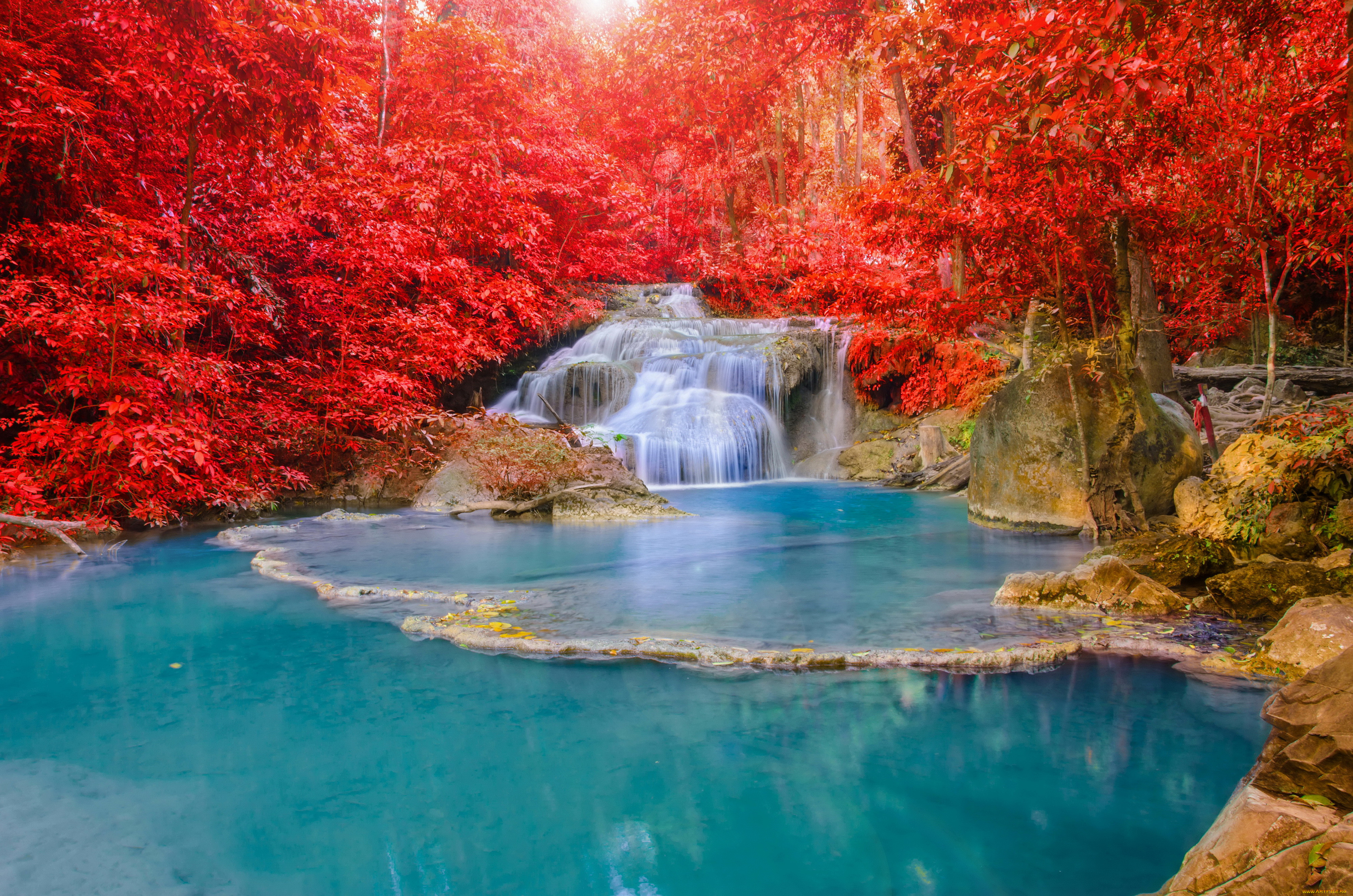 erawan waterfall national park thailand, , , , , , , thailand, park, waterfall, erawan